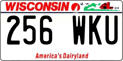 WI license plate 256WKU