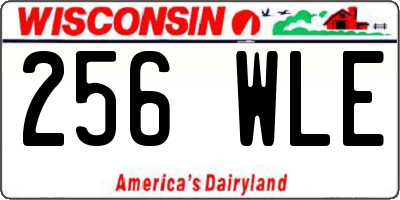 WI license plate 256WLE