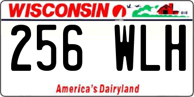 WI license plate 256WLH