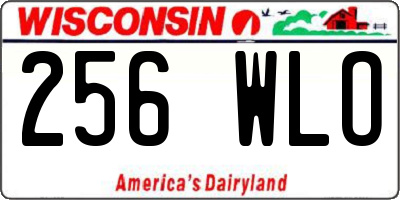 WI license plate 256WLO