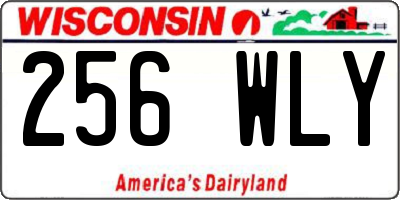 WI license plate 256WLY