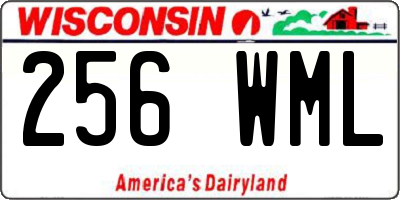 WI license plate 256WML