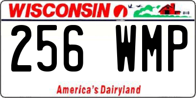 WI license plate 256WMP
