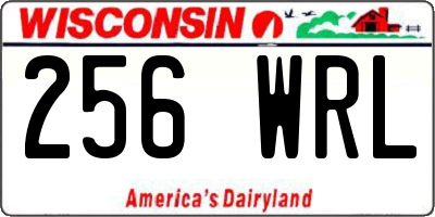 WI license plate 256WRL