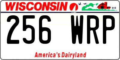 WI license plate 256WRP