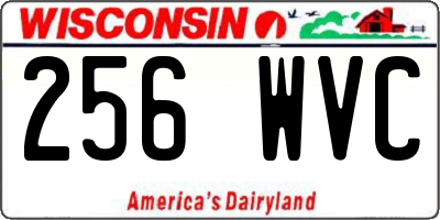 WI license plate 256WVC