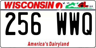 WI license plate 256WWQ
