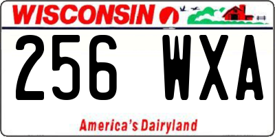 WI license plate 256WXA