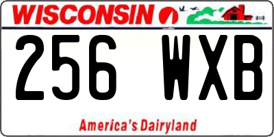 WI license plate 256WXB