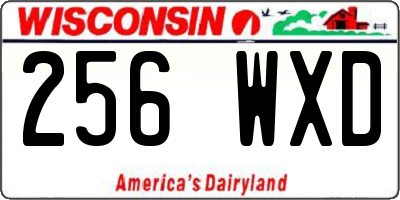 WI license plate 256WXD