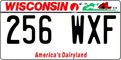 WI license plate 256WXF