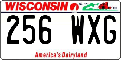 WI license plate 256WXG