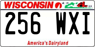 WI license plate 256WXI