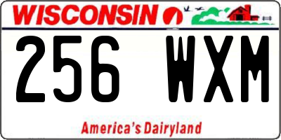 WI license plate 256WXM