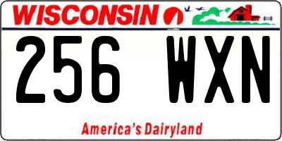 WI license plate 256WXN