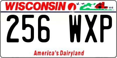 WI license plate 256WXP