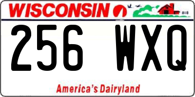 WI license plate 256WXQ