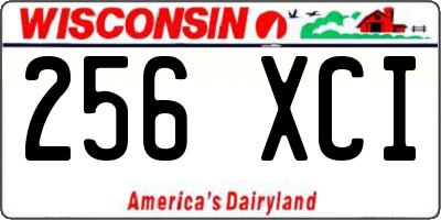 WI license plate 256XCI