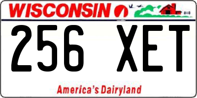 WI license plate 256XET