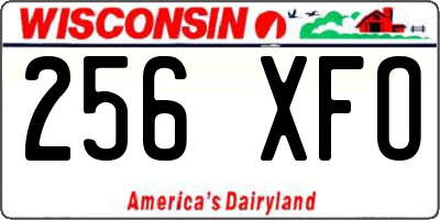 WI license plate 256XFO