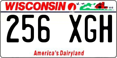 WI license plate 256XGH