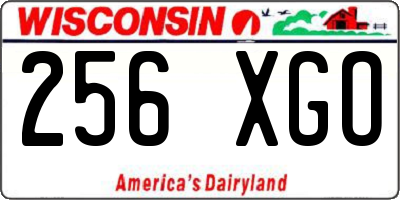 WI license plate 256XGO