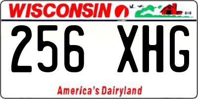 WI license plate 256XHG