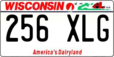 WI license plate 256XLG