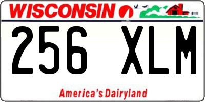 WI license plate 256XLM