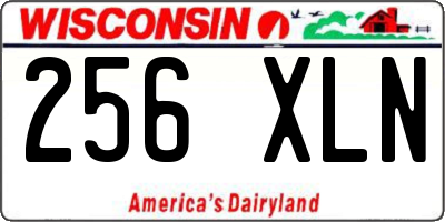 WI license plate 256XLN