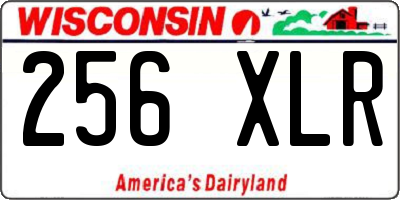 WI license plate 256XLR