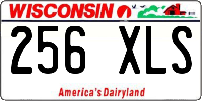 WI license plate 256XLS