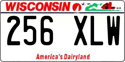WI license plate 256XLW