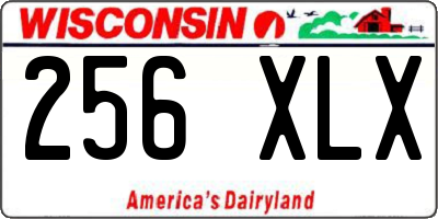 WI license plate 256XLX
