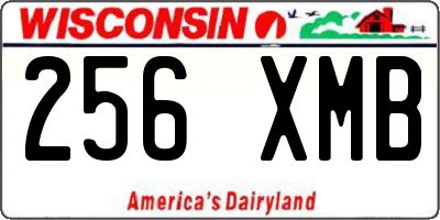 WI license plate 256XMB