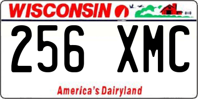 WI license plate 256XMC