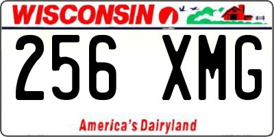 WI license plate 256XMG