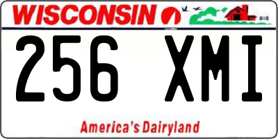 WI license plate 256XMI