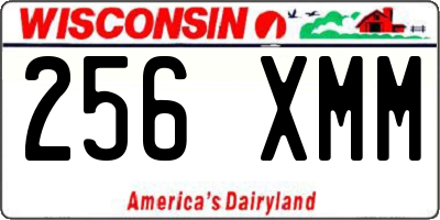 WI license plate 256XMM