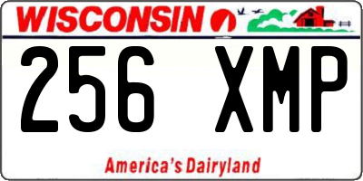WI license plate 256XMP
