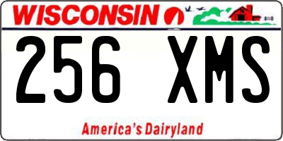 WI license plate 256XMS
