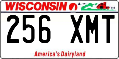 WI license plate 256XMT