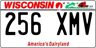 WI license plate 256XMV
