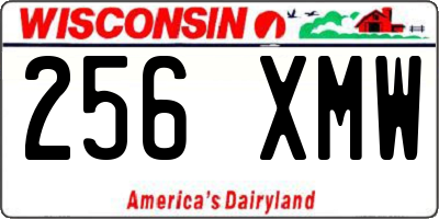 WI license plate 256XMW