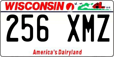 WI license plate 256XMZ