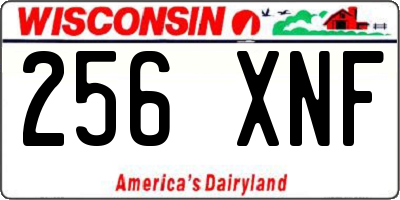 WI license plate 256XNF