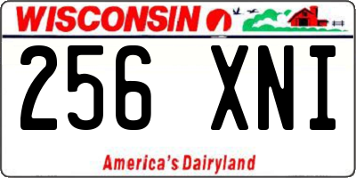 WI license plate 256XNI