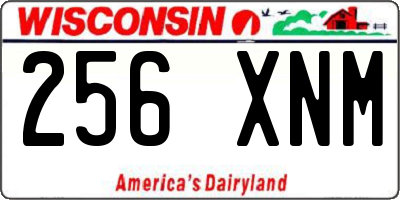 WI license plate 256XNM