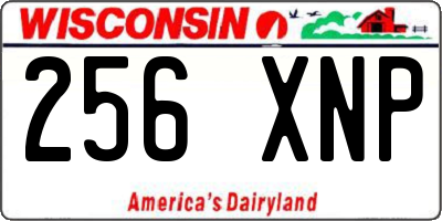 WI license plate 256XNP