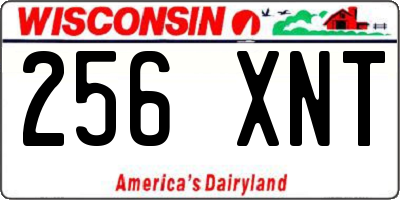 WI license plate 256XNT